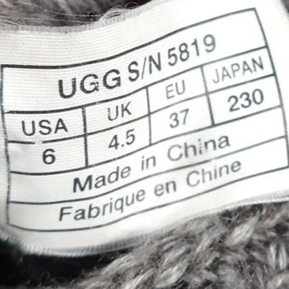 UGG Australia - Classic Cardy - Boots - Gray - Women's - 6 - S/N 5819